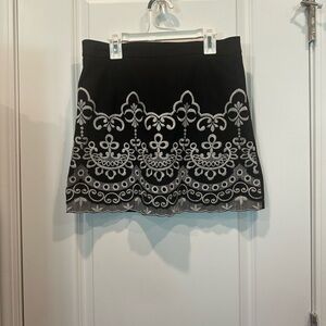 Forever 21 Black and White Mini Skirt